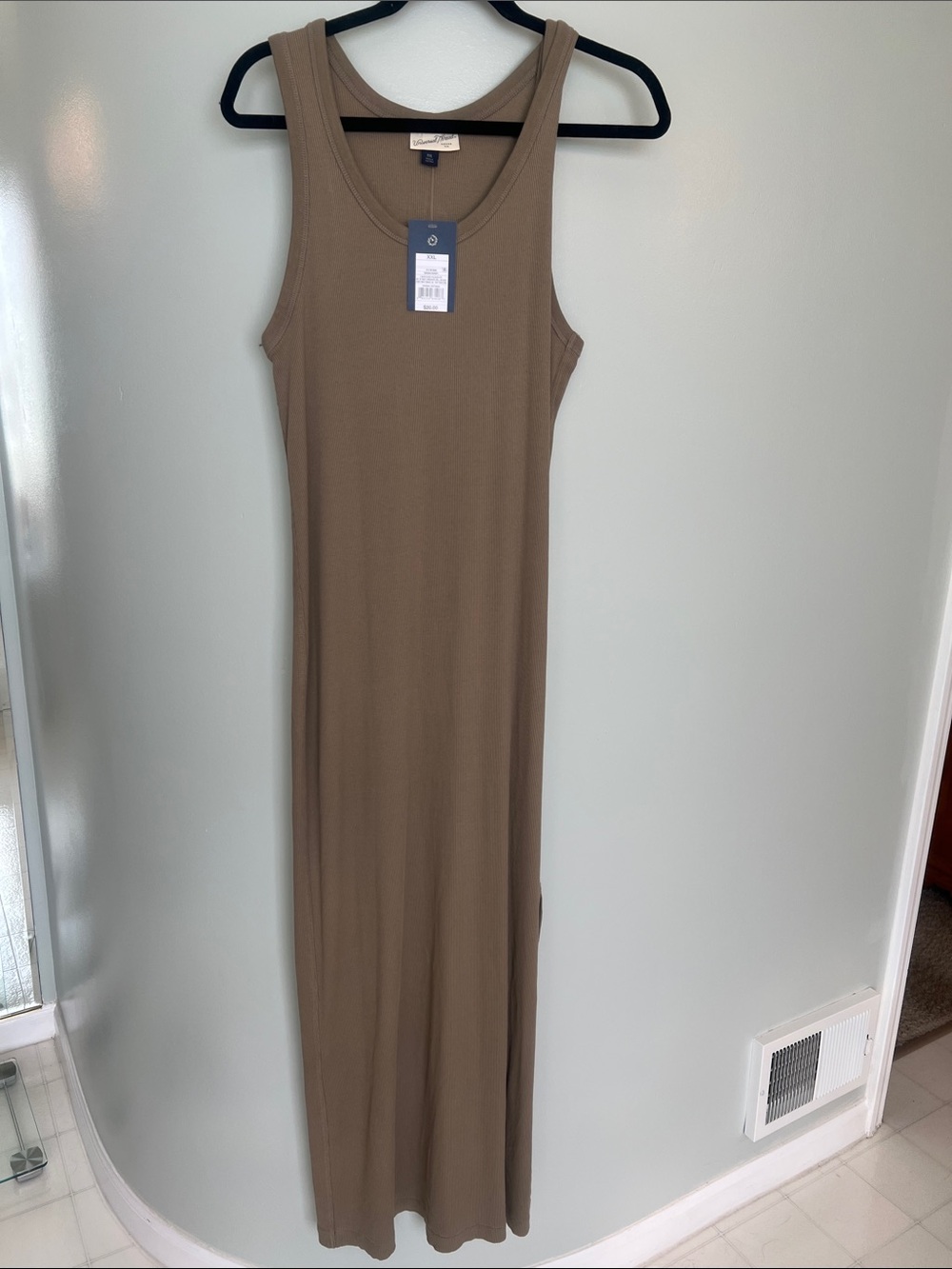 Universal Thread Tan Tank Ribbed Maxi Dress
